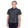 Harriton Ladies' Key West Short-Sleeve Performance Staff Shirt L DARK CHARCOAL view 1
