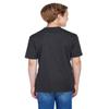 Team 365 Youth Sonic Heather Performance T-Shirt S BLACK HEATHER view 3