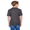 Team 365 Youth Sonic Heather Performance T-Shirt XL DK GREY HEATHER view 3