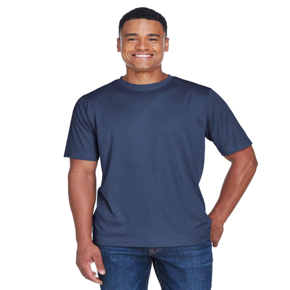 Team 365 Men's Sonic Heather Performance T-Shirt L SP DRK NVY HTH