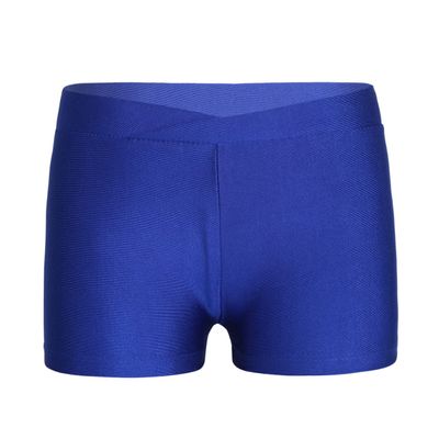 YiZYiF Kids Girls' Classics Boy Cut Soft Low Rise Gym Dance Sport Shorts Activewear Short V-Front Polyester Blue 6