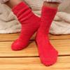 BambooMN Women's Super Soft and Cozy Feather Light Fuzzy Home Socks - Valentine Red - 4 Pair Value Pack - Size 10-13 view 3