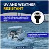 Five Oceans Thru Hull Fittings for Boats - 1 Inch Hose, Black Thru Hull Fitting with Stainless Steel Head, UV Resistant Nylon Through Hull Fitting for Scupper, Bilge, Sink Drain - 2-Pack - FO2996-M2 view 4