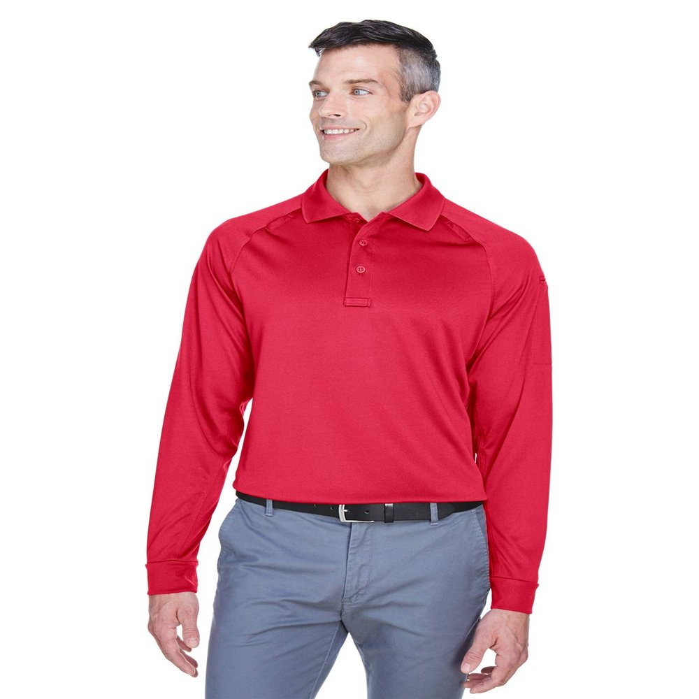 Harriton Men's Advantage Snag Protection Plus Long-Sleeve Tactical Polo 3XL RED