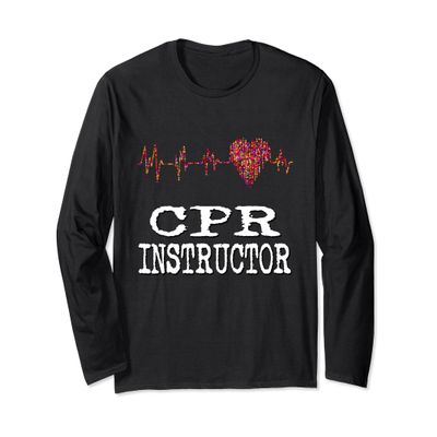 CPR Instructor Shirt EKG Heartbeat Graphic Women Men Gift