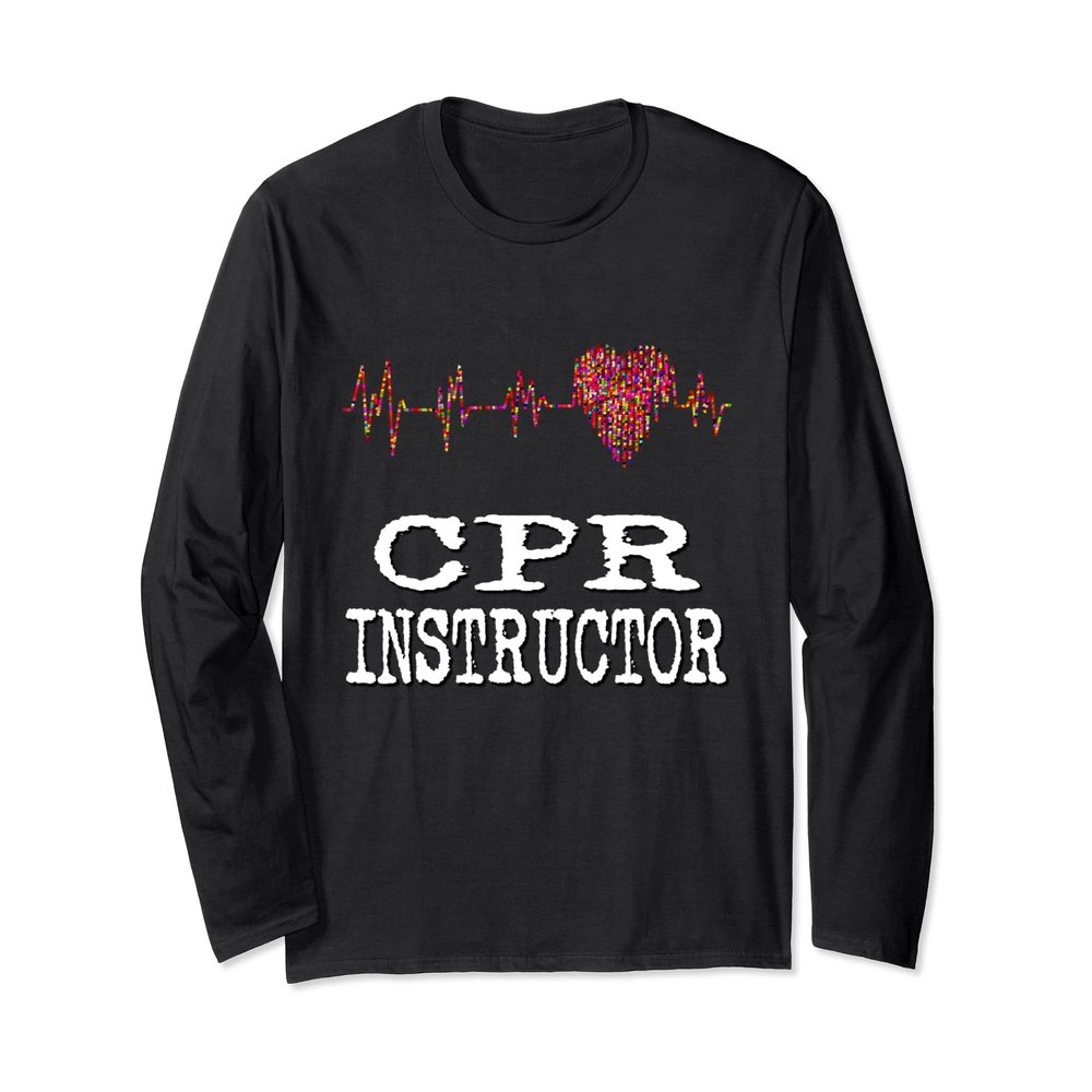 CPR Instructor Shirt EKG Heartbeat Graphic Women Men Gift