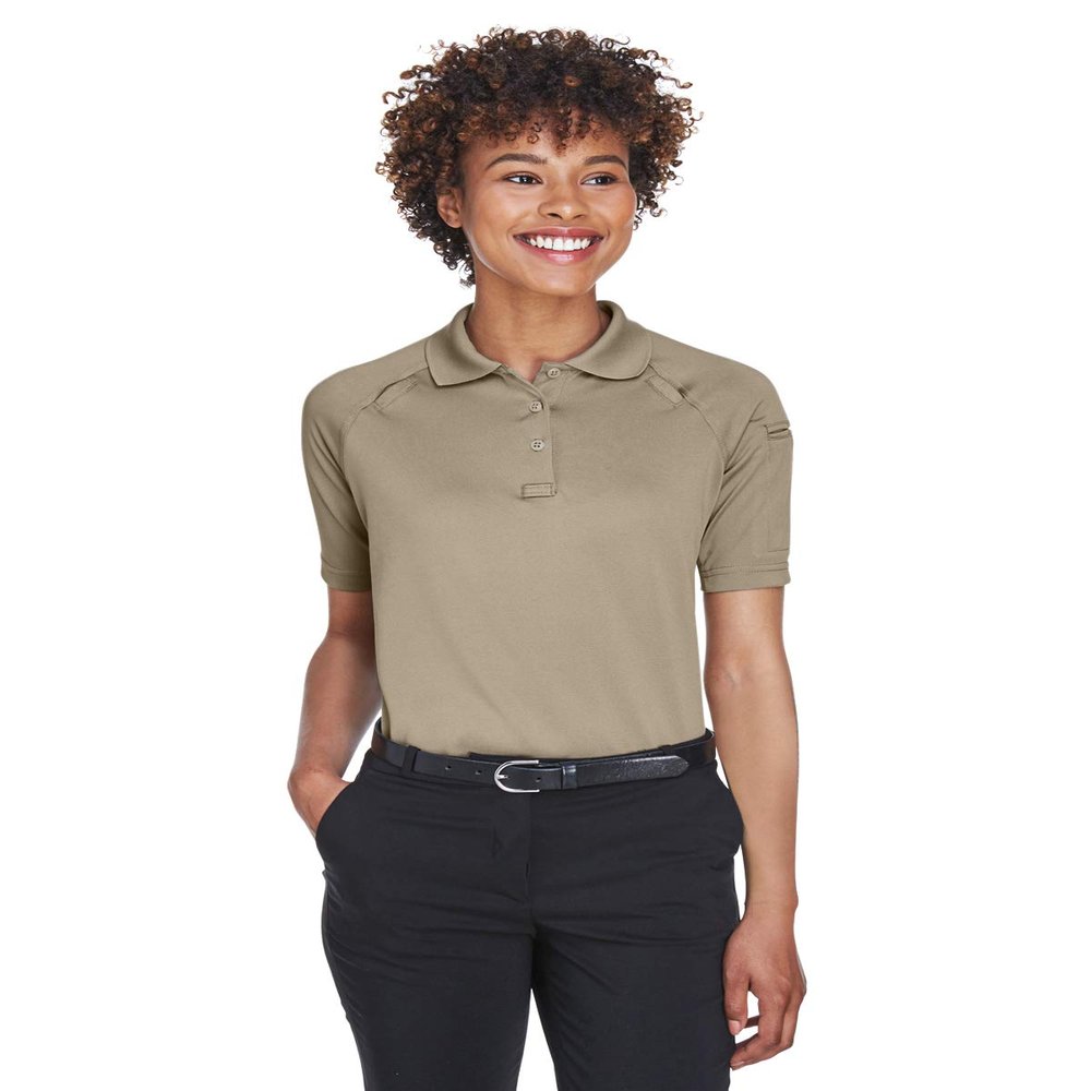 Harriton Ladies' Advantage Snag Protection Plus Tactical Polo M DESERT KHAKI