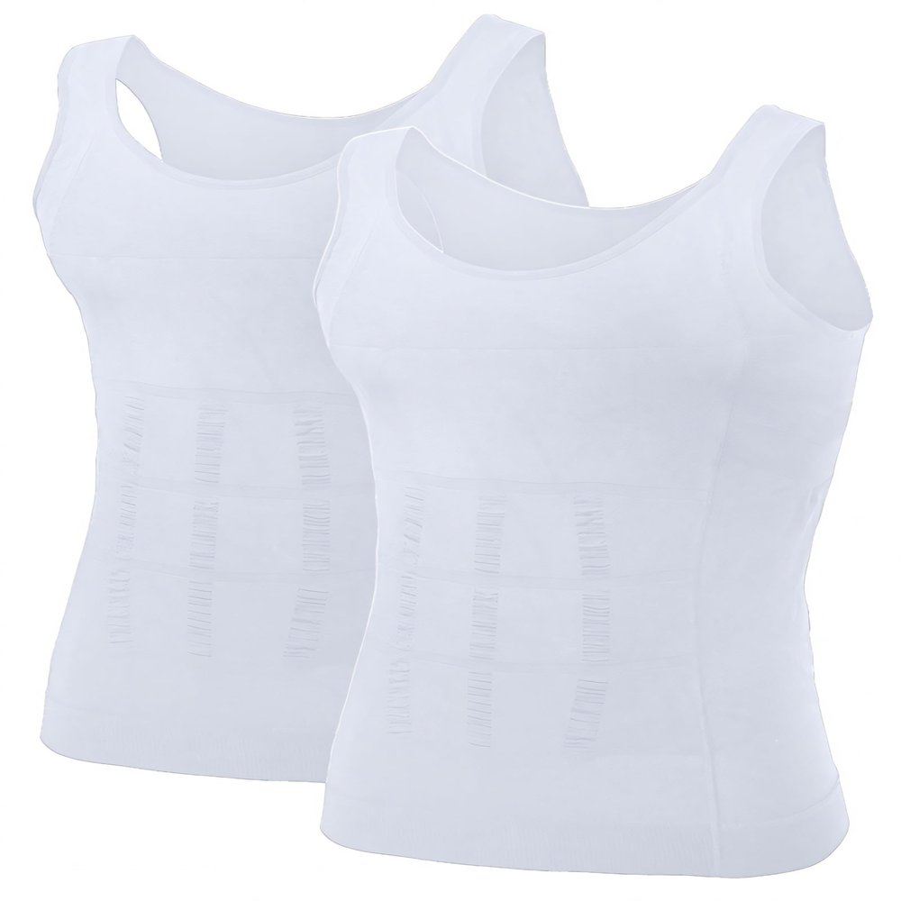 TOPTIE Mens Slimming Body Shaper Compression Shirt Shapewear Sculpting