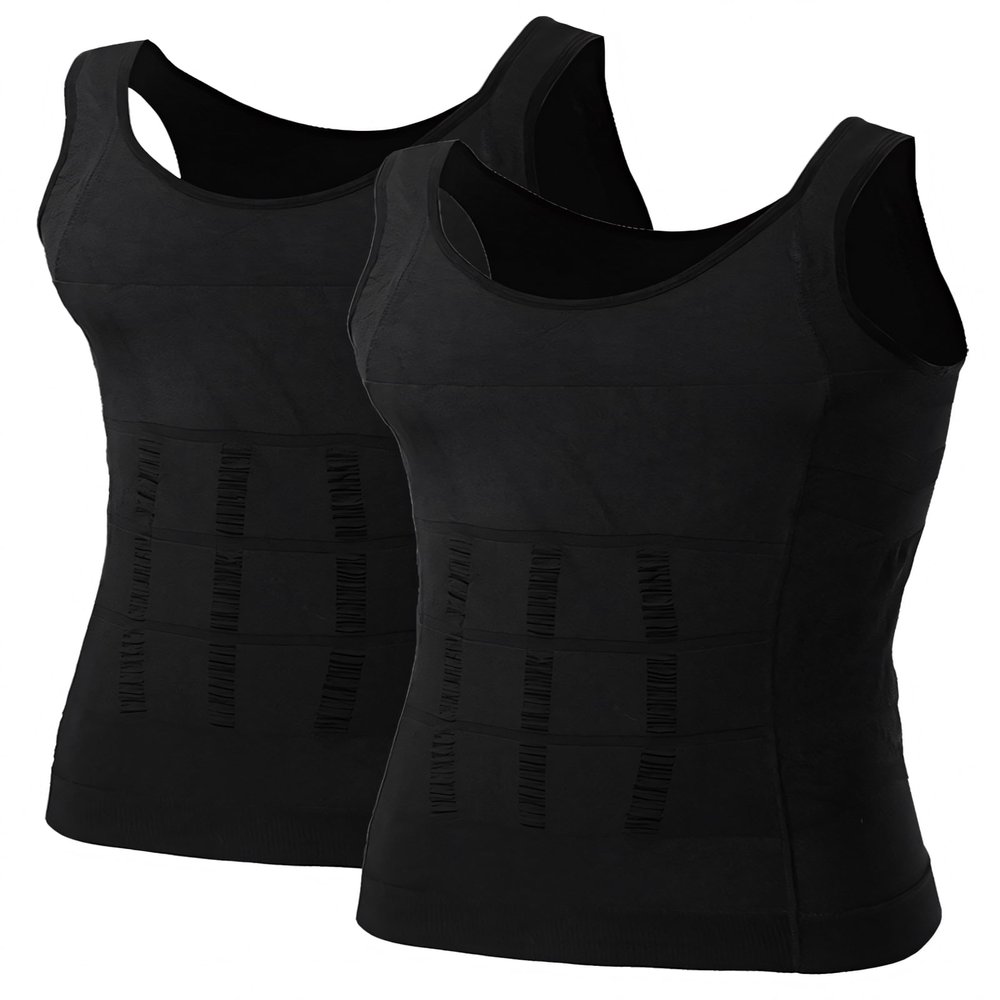 TOPTIE Mens Slimming Body Shaper Compression Shirt Shapewear Sculpting