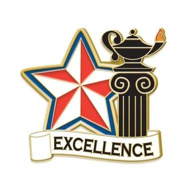 Crown Awards Academic Excellence Lapel Pins - Enamel Education Award Pin 50 Pack Prime