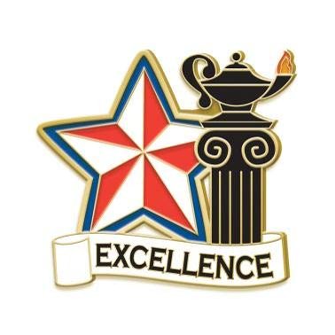 Crown Awards Academic Excellence Lapel Pins - Enamel Education Award Pin 50 Pack Prime