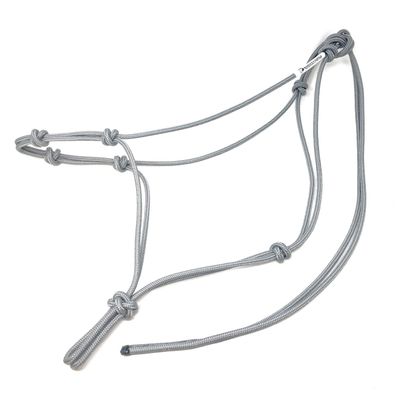Knotty Girlz Horse Rope Training Halter - 4 Knot 1/4" Stiff Halter Cord - Used by Famous Trainers Multiple Sizes Multiple Colors (Grey, Draft)