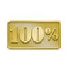 100% Effort Gold Chenille Pins - 100% Gold Lapel Pins 100 Pack view 1