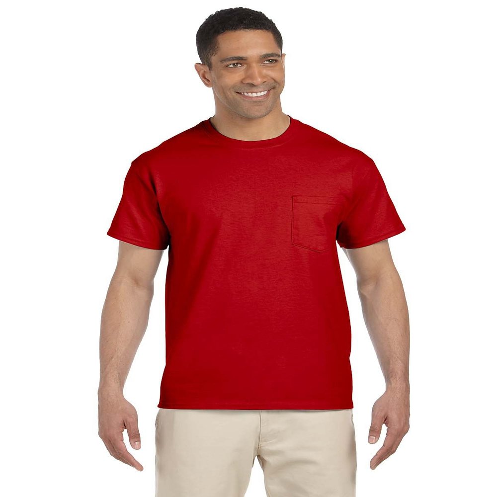 Product of Brand Gildan Adult Ultra Cotton 6 oz Pocket T-Shirt - RED - XL - (Instant Savings of 5% & More)
