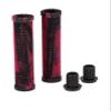 25NINE Ronin Grip Without Flange - Flangeless BMX Bike and Scooter Handlebar Grips with End Plugs - Pink/Black view 2