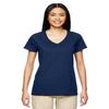 Product of Brand Gildan Ladies Heavy Cotton 53 oz V-Neck T-Shirt - Navy - L - (Instant Savings of 5% & More) view 1