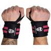 Gymreapers Weightlifting Wrist Wraps (Competition Grade) 18" Professional Quality Wrist Support with Heavy Duty Thumb Loop - Best Wrap for Powerlifting, Strength Training, Bodybuilding(Pink,18")