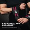 Gymreapers Weightlifting Wrist Wraps (Competition Grade) 18" Professional Quality Wrist Support with Heavy Duty Thumb Loop - Best Wrap for Powerlifting, Strength Training, Bodybuilding(Pink,18") view 3