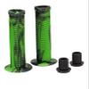 25NINE Ronin Grip with Flange - Flanged BMX Bike and Scooter Handlebar Grips with End Plugs - Green/Black view 2