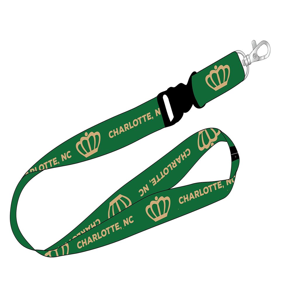 Charlotte North Carolina The Queen City of the South City Souvenir Lanyard with Breakaway Harness