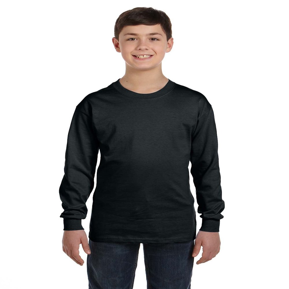 Product of Brand Gildan Youth 53 oz Long-Sleeve T-Shirt - Black - XS - (Instant Savings of 5% & More)