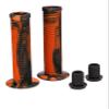 25NINE Ronin Grip with Flange - Flanged BMX Bike and Scooter Handlebar Grips with End Plugs - Orange/Black view 2