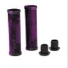 25NINE Ronin Grip Without Flange - Flangeless BMX Bike and Scooter Handlebar Grips with End Plugs - Purple/Black view 2