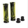 25NINE Ronin Grip Without Flange - Flangeless BMX Bike and Scooter Handlebar Grips with End Plugs - Lime/Black view 2