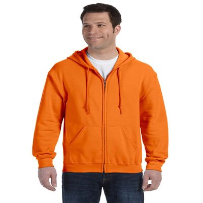 Product of Brand Gildan Adult Heavy Blend 8 oz, 50/50 Full-Zip Hood - Safety Orange - S - (Instant Savings of 5% & More)