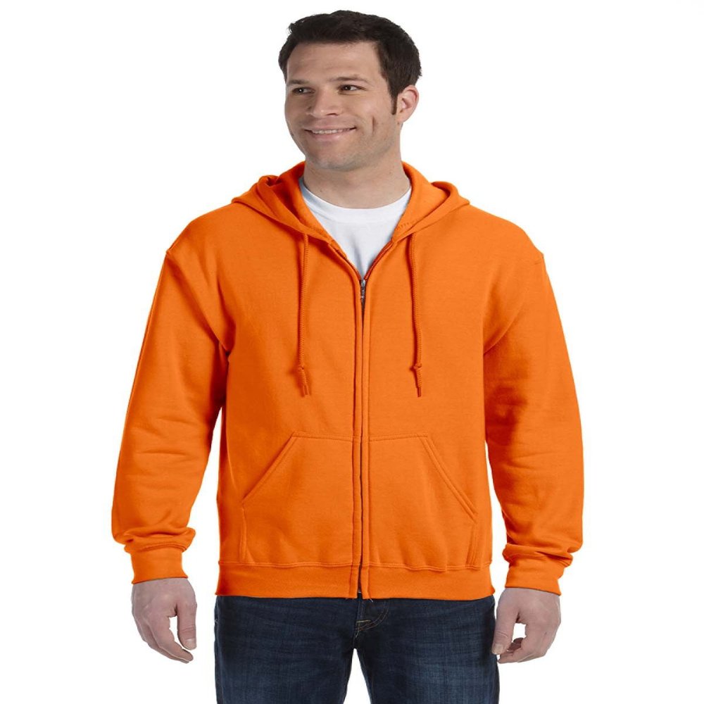 Product of Brand Gildan Adult Heavy Blend 8 oz, 50/50 Full-Zip Hood - Safety Orange - S - (Instant Savings of 5% & More)