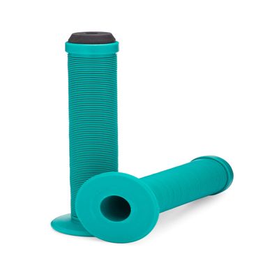 25NINE Ronin Grip with Flange - Flanged BMX Bike and Scooter Handlebar Grips with End Plugs - Emerald