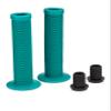 25NINE Ronin Grip with Flange - Flanged BMX Bike and Scooter Handlebar Grips with End Plugs - Emerald view 2