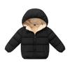 Kimjun Toddler Baby Hooded Down Jacket Boys Girls Kids Thicken Warm Winter Coat Outerwear 3-4t Black view 1