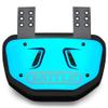 Battle Sports Chrome Football Back Plate  Hard Shell Lower Back Protector with Contoured Foam for High-Impact Protection - Youth, Blue/White Chrome view 1