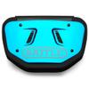Battle Sports Chrome Football Back Plate  Hard Shell Lower Back Protector with Contoured Foam for High-Impact Protection - Youth, Blue/White Chrome view 2