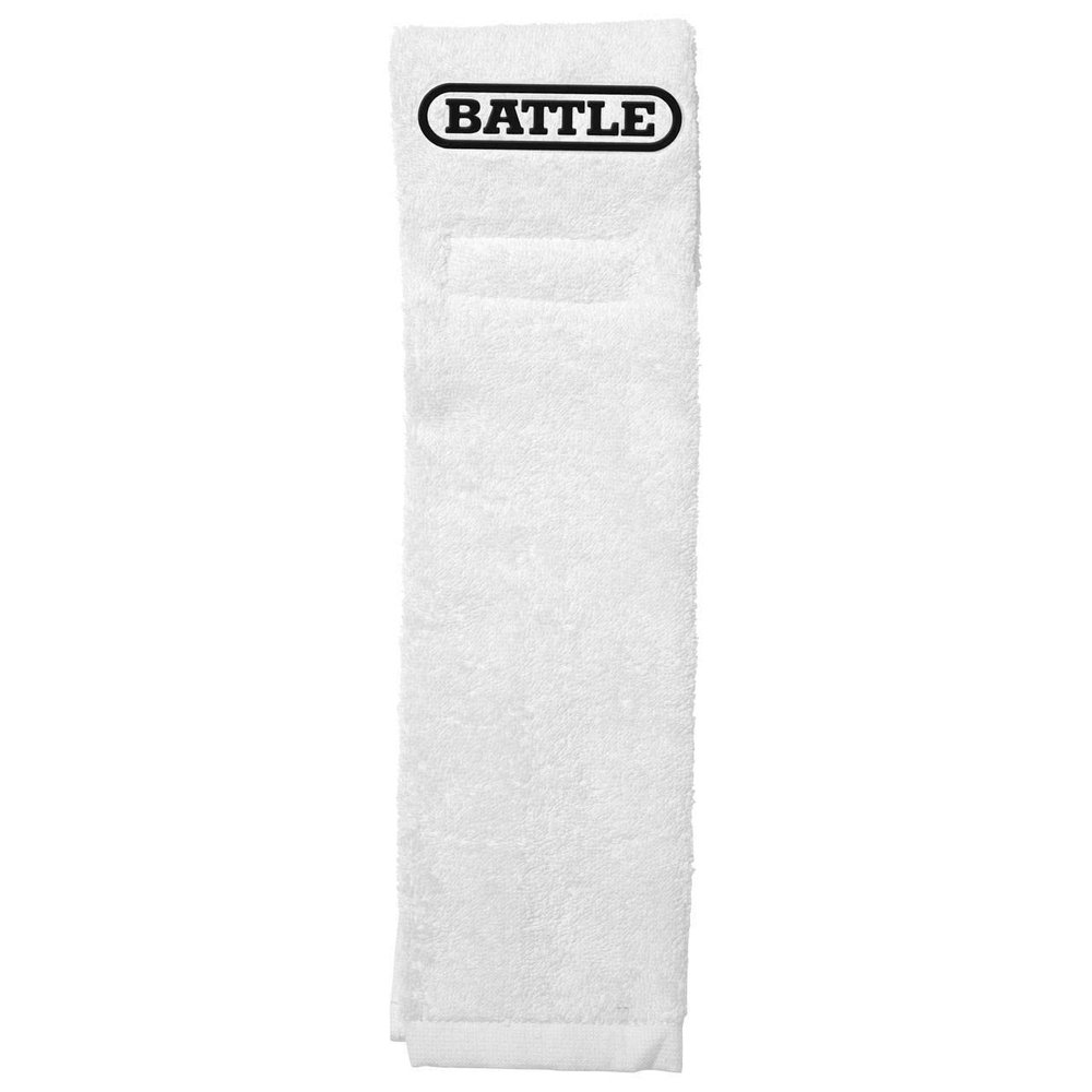 Battle Youth Football Player Towel White, One Size