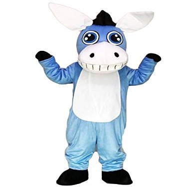 rushopn Blue Donkey Mascot Costumes Animal