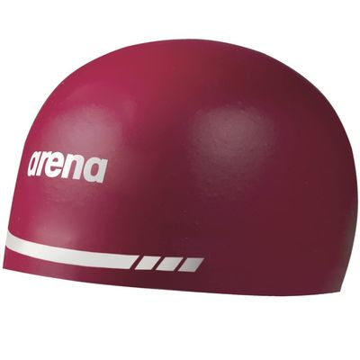 Arena 3D Soft USA Unisex Adult Silicone Swim Cap for Men and Women Swimming Pool Practice and Racing Swim Kit, Red, Large