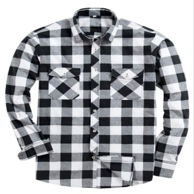 Alimens & Gentle Men's Button Down Regular Fit Long Sleeve Plaid Flannel Casual Shirts