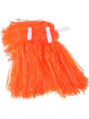 Pangda 12 Pack Cheerleading Pom Poms Sports Dance Cheer Plastic Pom Poms for Sports Team Spirit Cheering(Orange)