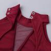 Agoky Kids Girls Off-shoulder Long Sleeves Mock Neck Gymnastics Ballet Leotard Dancewear Burgundy 5-6 view 4