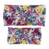 LABANCA 2 Pack Mom and Daughter Floral Print Elastic Cloth Hairbands Bandana Bow Head Band Wrap (Color 1) view 1