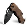 Mossy Oak Mini Folding Pocket Knife, Stainless Steel Drop Point Blade - EDC Multi-tool with Bottle Opener and Glass Breaker (Brown), Good Merry Christmas Gift view 1
