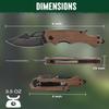 Mossy Oak Mini Folding Pocket Knife, Stainless Steel Drop Point Blade - EDC Multi-tool with Bottle Opener and Glass Breaker (Brown), Good Merry Christmas Gift view 3