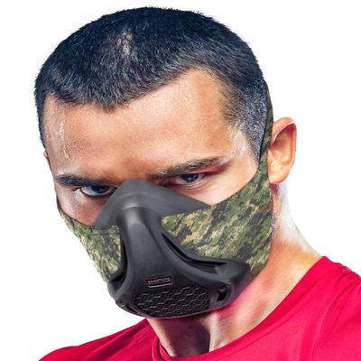 Sparthos High Altitude Training Mask - Elevate Your Gym Workouts - Also Great for Running, Cycling, Athletic Exercise, Work Out Face 2 3  for Men & Women Paintball [Camo + Case]