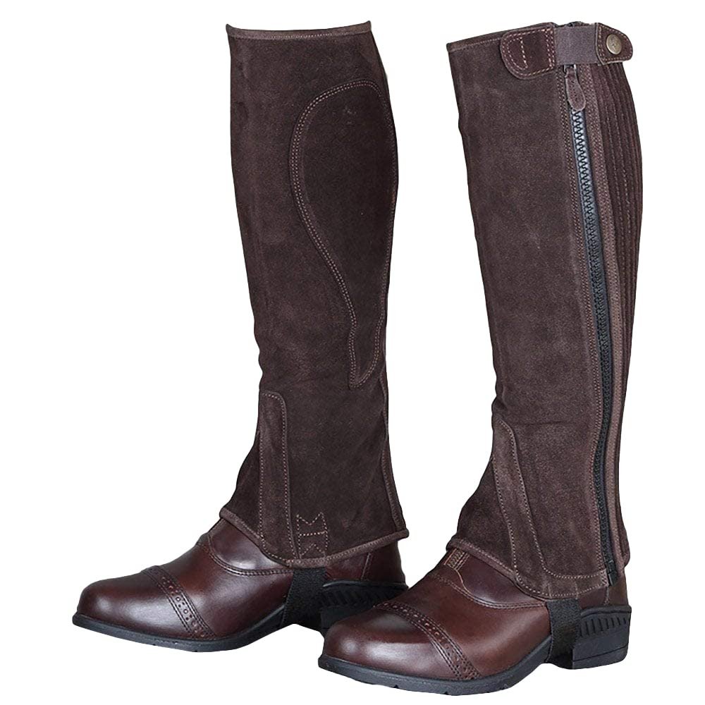 Shires Moretta Suede Half Chaps - Childs (Brown, Medium)