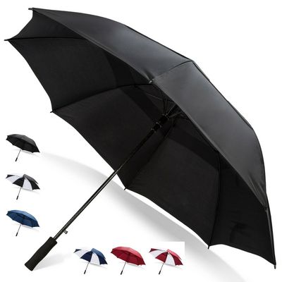 68 Inch Golf Umbrella (Black, 2-Pack) Black Umbrella Beach Umbrella Windproof Golf Umbrella Windproof Large 68 Inch Sun Umbrella for Chair