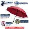 68 Inch Golf Umbrella (Red, 2-Pack) Womens Umbrella Wind Resistant Umbrella Umbrellas for Women Windproof Bagboy Accessories view 2