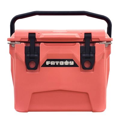 Fatboy 10QT Rotomolded Cooler Chest Ice Box Hard Lunch Box (Coral)