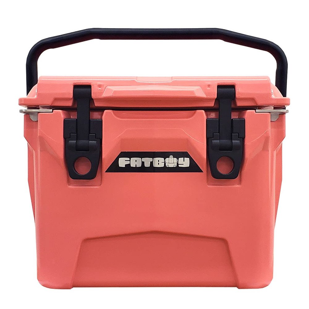 Fatboy 10QT Rotomolded Cooler Chest Ice Box Hard Lunch Box (Coral)